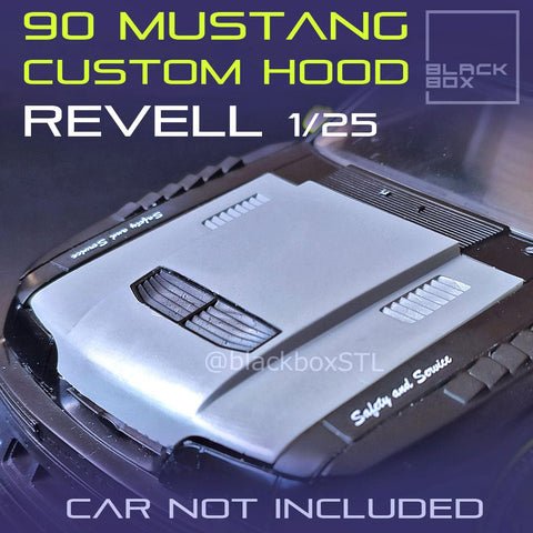 1/24 Revell 1990 Mustang Custom Hood - Texas3DCustoms
