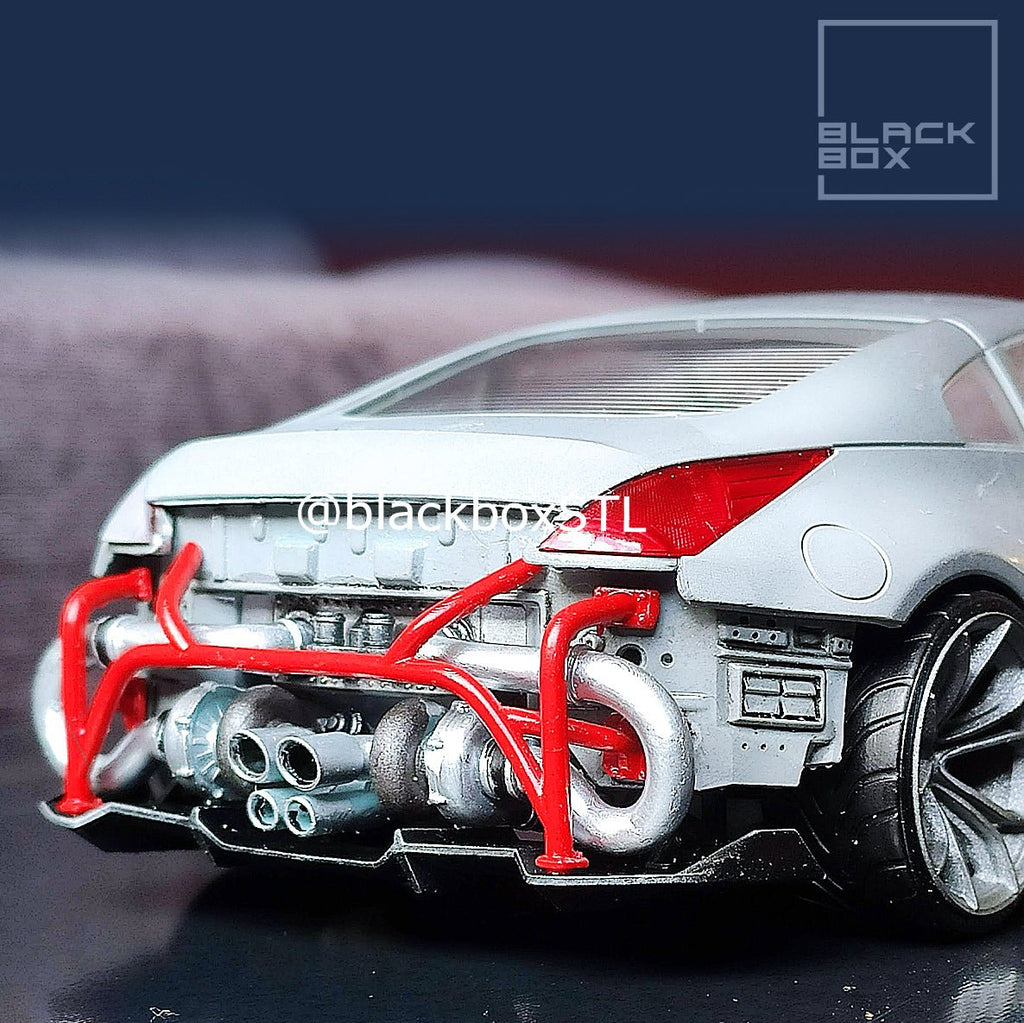 Custom Rear Turbo Set Up 350Z Rear Mount Turbo - Texas3DCustoms
